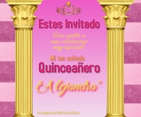virtual celebration/quinceañera/birthday Medium Rectangle template