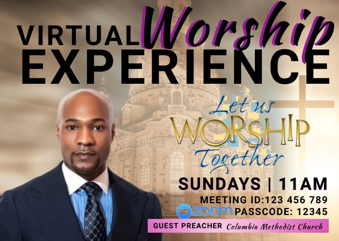 virtual church worship service Template | PosterMyWall