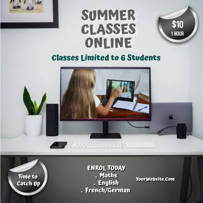 Virtual Classes Online Template | PosterMyWall