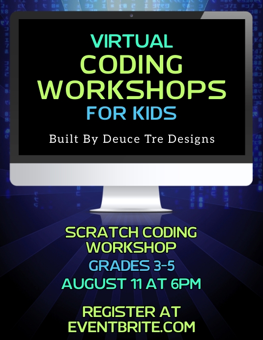 Copy of VIRTUAL CODING WORKSHOP FOR KIDS TEMPLATE | PosterMyWall