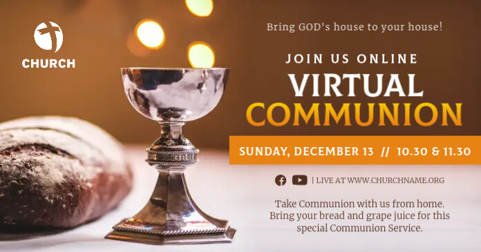 Virtual Communion Invitation Facebook Image Template | PosterMyWall
