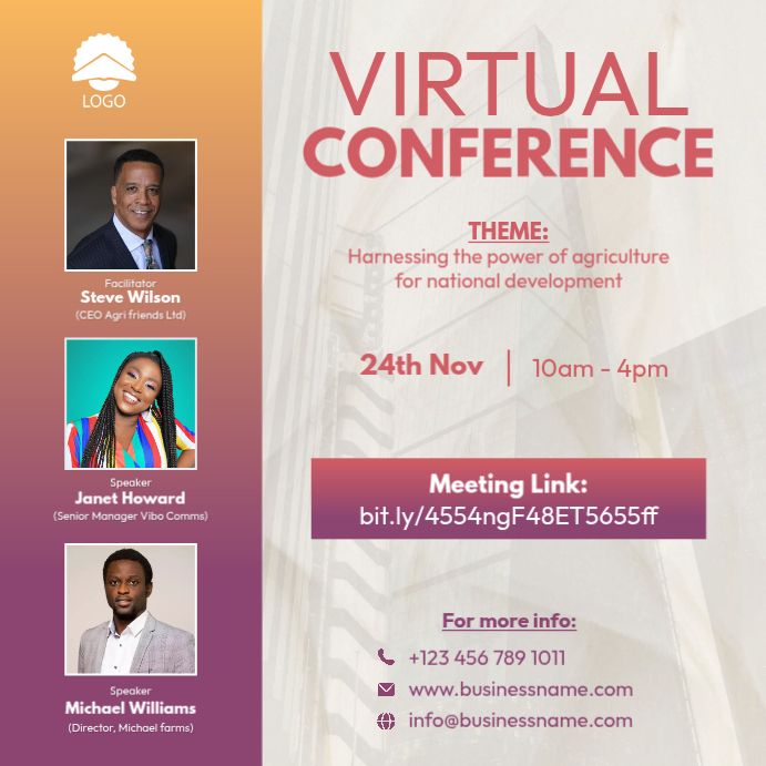 Copy of Virtual Conference Flyer | PosterMyWall