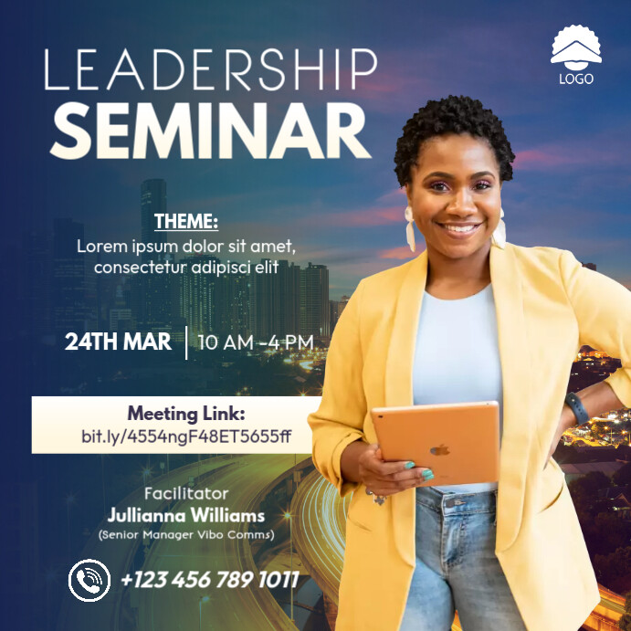 Virtual conference flyer Template | PosterMyWall