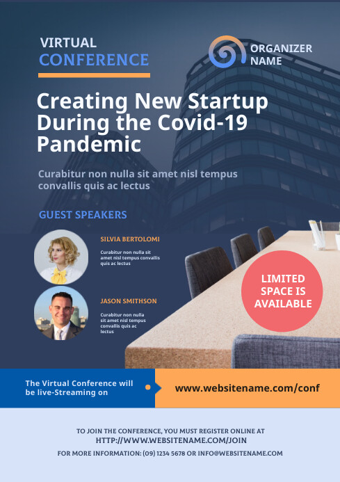 Virtual Conference Flyer Template | PosterMyWall