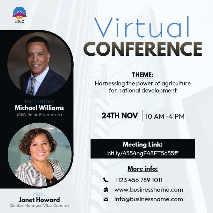 Virtual conference flyer Template | PosterMyWall