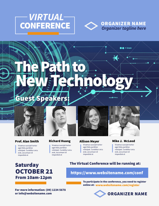 Virtual Conference Flyer Template | PosterMyWall