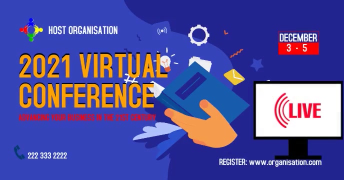 Virtual Conference flyers Template | PosterMyWall