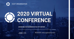 Virtual Conference flyers Facebook Event Cover template