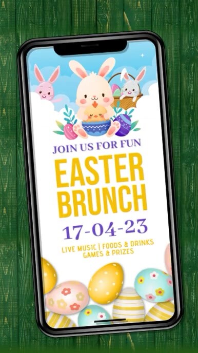 Easter Virtual Event Easter Brunch Facebook Story Template | PosterMyWall