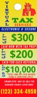 Virtual Electronic Tax Services Door Hanger Letter pół strony template