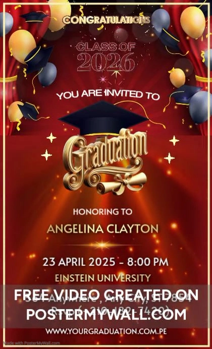 Copy of virtual graduation invitation 2025 | PosterMyWall