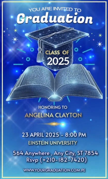 virtual graduation invitation 2025 US Legal template