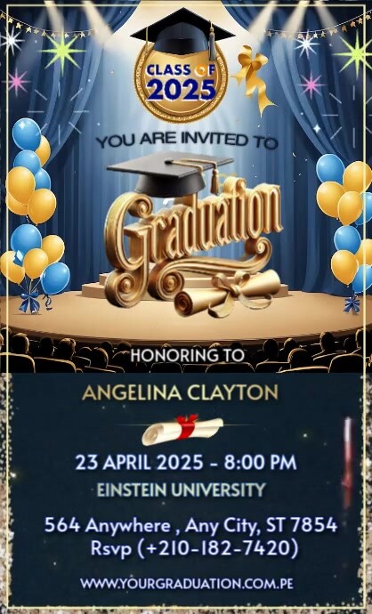 virtual graduation invitation 2025 Umthetho we-US template