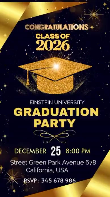 Virtual graduation invitation 2026 Template | PosterMyWall