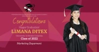 Virtual Graduation Party Facebook Shared Image template