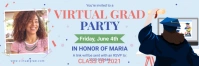 Virtual graduation party invitation banner template
