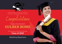 Virtual Graduation Party Postcard Postal template