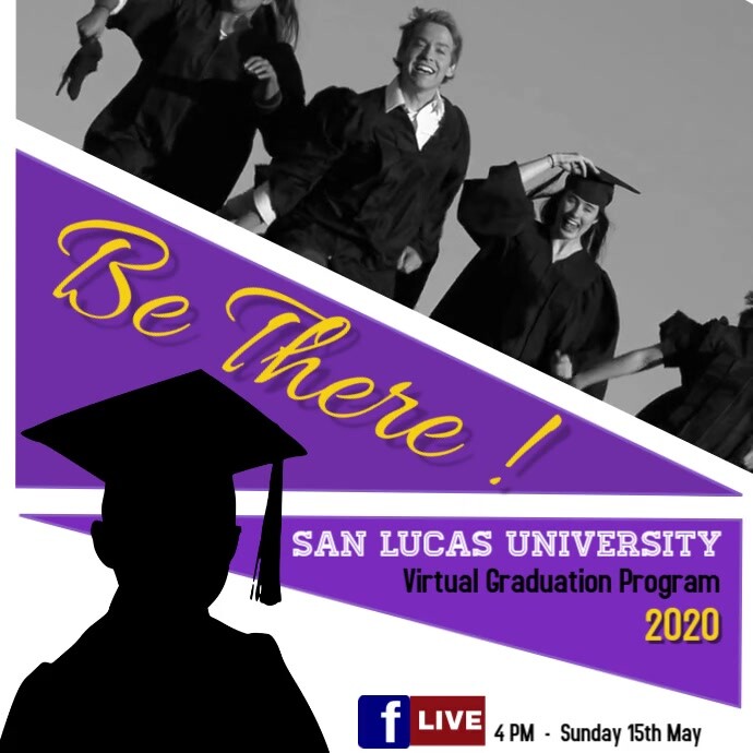Virtual Graduation Program Online Covid Grad Template Postermywall Virtual Graduation Program Online Covid Grad Template Postermywall
