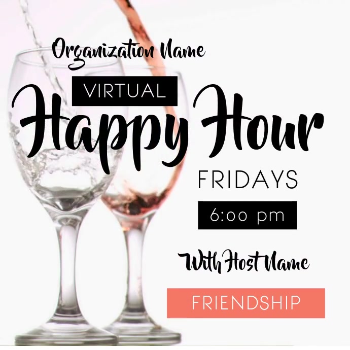Virtual Happy Hour Template | PosterMyWall