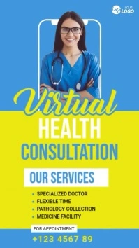 Virtual Health Consultation Ad Template Instagram Story