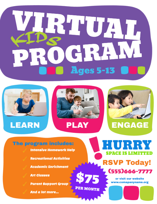 Virtual kids program Template | PosterMyWall