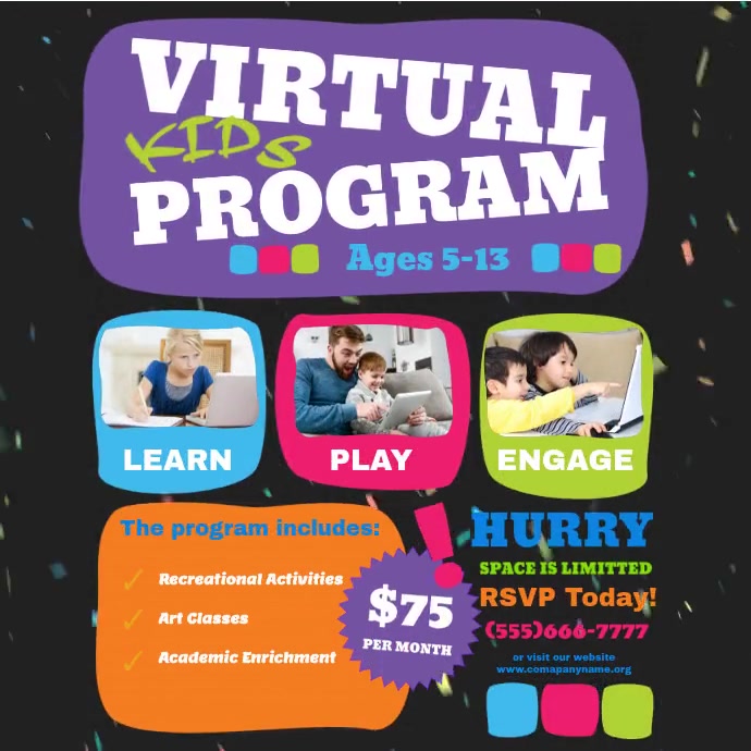 Virtual kids program Template | PosterMyWall