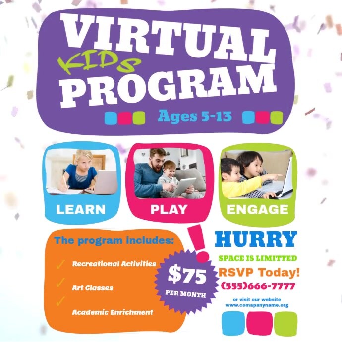 Virtual kids program Template | PosterMyWall