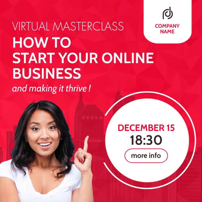 virtual masterclass how to start your own bus Template | PosterMyWall