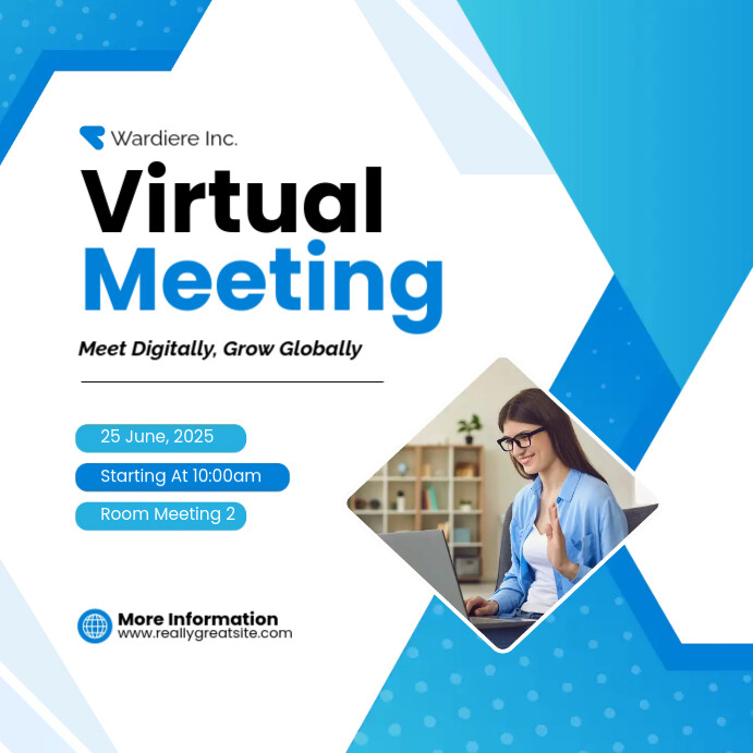 VIRTUAL MEETING Instagram Post template