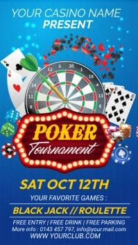 Virtual Poker night Template WhatsApp Status