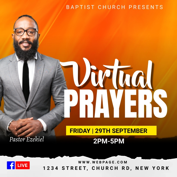 Virtual prayer meeting Template PosterMyWall
