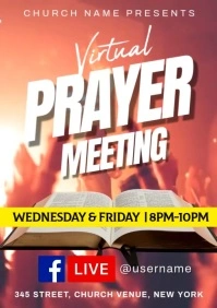 Virtual prayer meeting A5 template