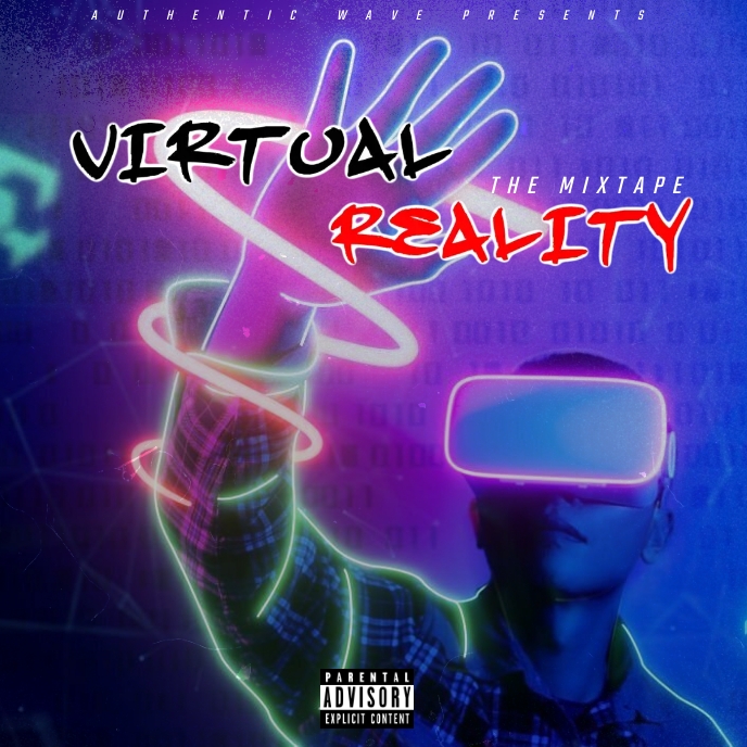 Virtual Reality Album cover template PosterMyWall