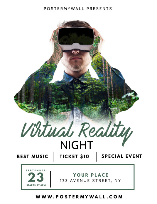 Virtual Reality Night Flyer Design Template Postermywall