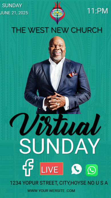 virtual sunday Instagram Story template