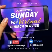 virtual sunday Instagram Post template