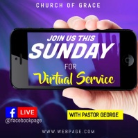 virtual sunday Instagram Post template