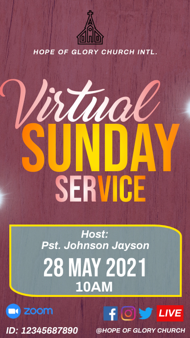 Virtual Sunday Service Instagram Story template