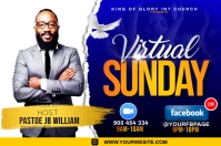 virtual Sunday service Label template