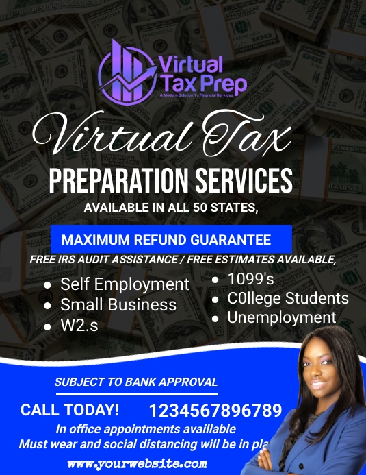 Copy of Virtual tax flyer | PosterMyWall