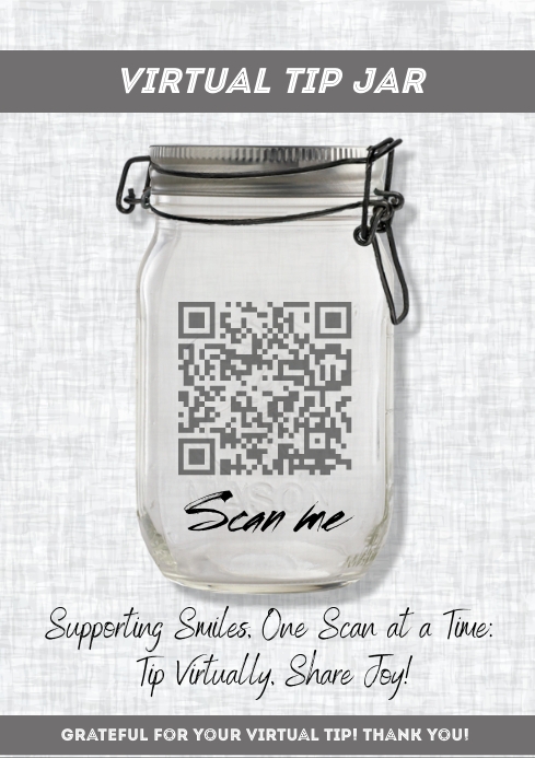 Virtual Tip Jar A4 Template PosterMyWall
