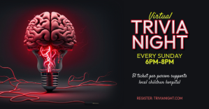Virtual Trivia Night Facebook Post Template Obraz udostępniany na Facebooku