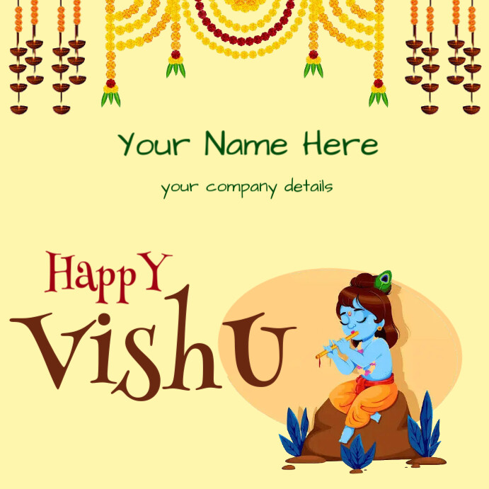 Vishu Instagram Post template