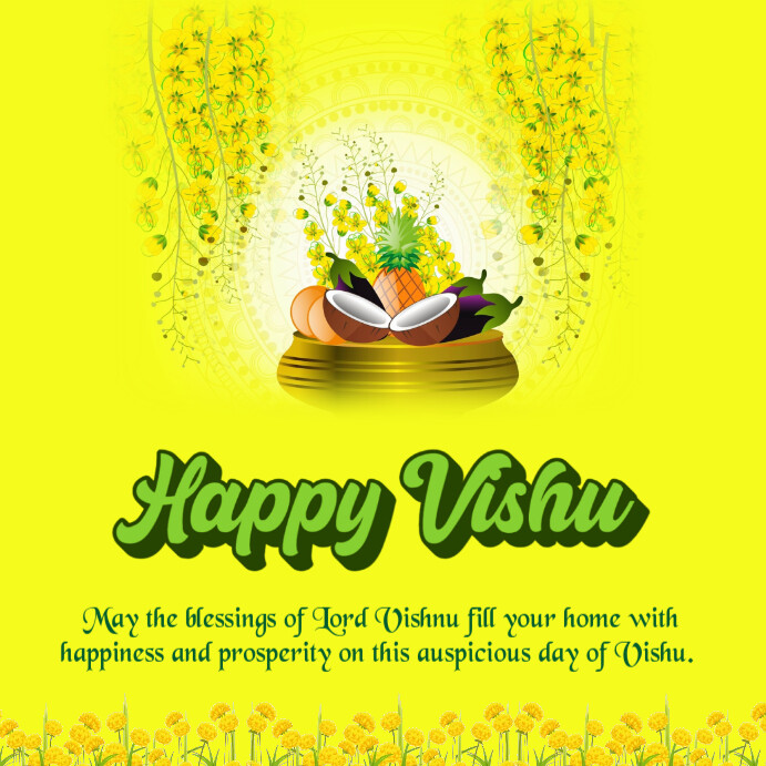 Vishu Instagram Post template