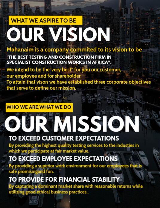vision and mission flyer Template | PosterMyWall