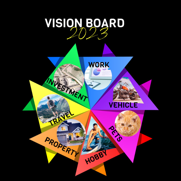 Vision Board 2023 Сообщение Instagram template