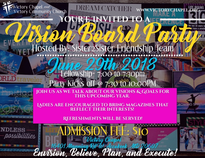 Vision Board Party Folder (US Letter) template