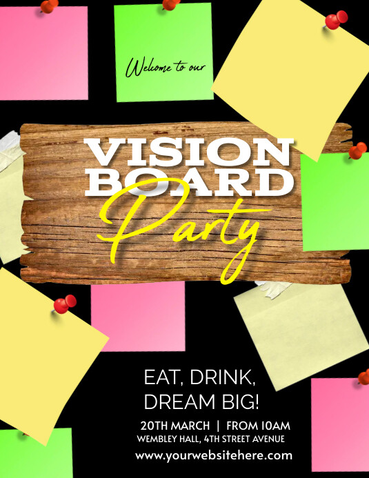 vision board party Iflaya (Incwadi ye-US) template