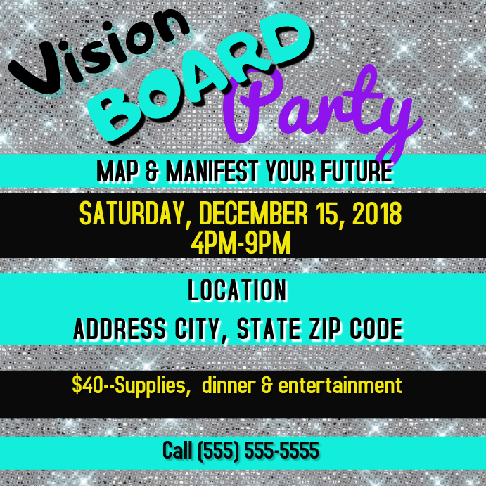 Vision Board Party Instagram-opslag template