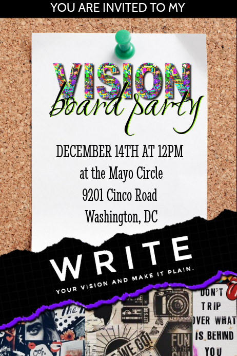Copy of Vision Board Party Invitation | PosterMyWall
